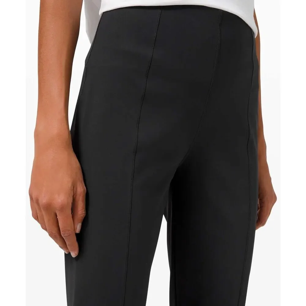 Lululemon Here to There High-Rise Crop Black Size 4 Trouser Work Career Travel